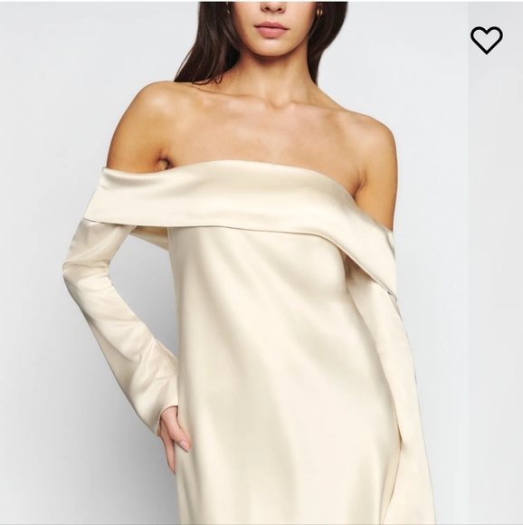 Reformation Maves Silk Almond Mini Dress - Picture 2 of 5